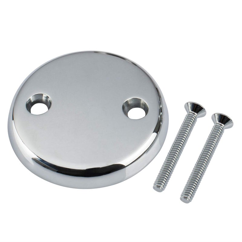 Artiwell Tip-Toe Bathtub Drains Trim Set with Two-Hole Overflow Faceplate, Replacement Bath Drain Trim Kit with 2-Hole Overflow Faceplate and Universal Fine/Coarse Thread (CHROME PLATED) - Image 3